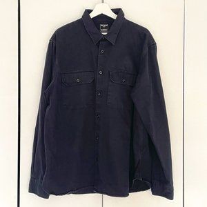 Todd Snyder + Albiate 1830 thick 100% cotton dark blue shirt (XXL)